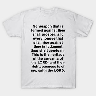 Isaiah 54:17  KJV Bible Verse Typography T-Shirt